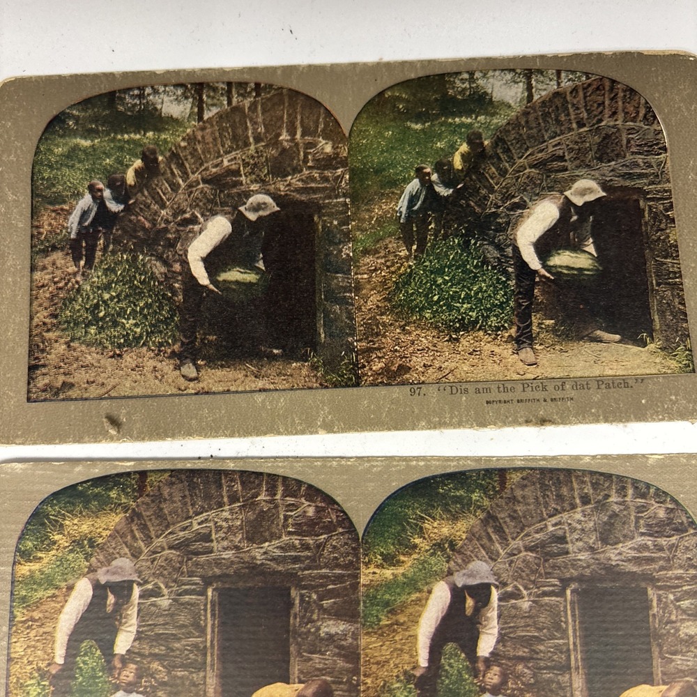 LOT OF 4 Antique COLOR Stereoview Card Stereograph ETHNIC Americana - Picture 4 of 5